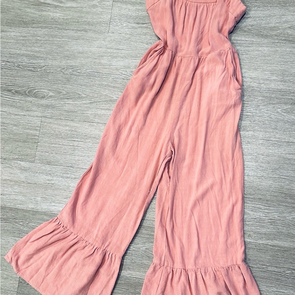 Pink Ruffled Jumpsuit